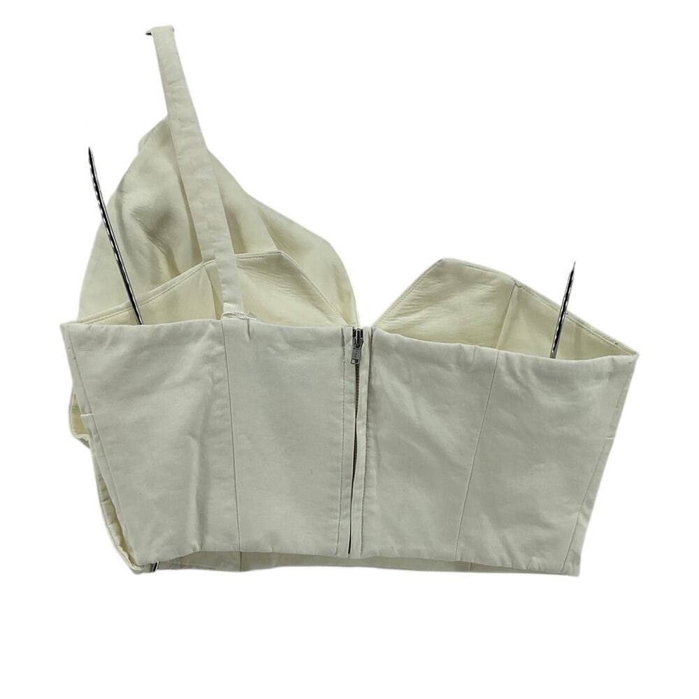 Amur Ruffled Ivory Declan Bustier Top Size 0 - Picture 3 of 4